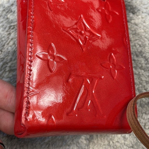 Louis Vuitton Monogram Vernis Green Cigarette Case Pochette TH0012 Rouge Red - Picture 6 of 16